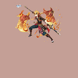 Свитшот хлопковый мужской Тома Геншин Импакт, цвет: пыльно-розовый — фото 2