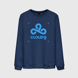 Свитшот хлопковый мужской Cloud9 - tecnic blue, цвет: тёмно-синий