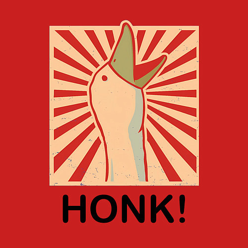 Мужской свитшот Гусь honk / Красный – фото 3