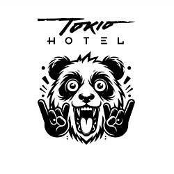 Свитшот хлопковый мужской Tokio Hotel - rock panda, цвет: белый — фото 2