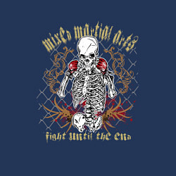 Свитшот хлопковый мужской Бейся до конца, цвет: тёмно-синий — фото 2