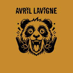 Свитшот хлопковый мужской Avril Lavigne - rock panda, цвет: горчичный — фото 2