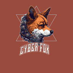 Свитшот хлопковый мужской Cyborg fox, цвет: кирпичный — фото 2