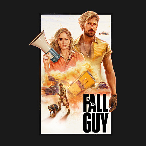 Мужской свитшот Каскадеры Райан Гослинг и Эмили Блант / Черный – фото 3