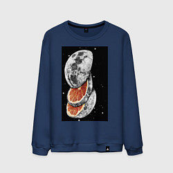 Свитшот хлопковый мужской Планета из фруктов, цвет: тёмно-синий