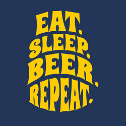 Свитшот хлопковый мужской Еда сон пивко, цвет: тёмно-синий — фото 2