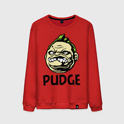 Свитшот хлопковый мужской Pudge Face, цвет: красный