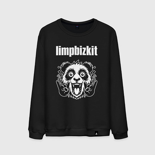 Мужской свитшот Limp Bizkit rock panda / Черный – фото 1