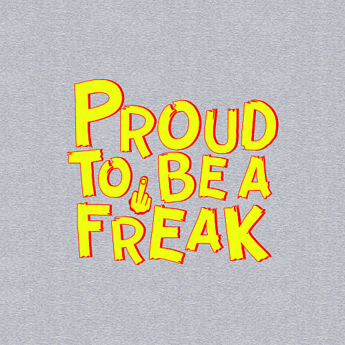 Мужской свитшот Proud to be a freak / Меланж – фото 3