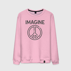 Свитшот хлопковый мужской Peace imagine, цвет: светло-розовый