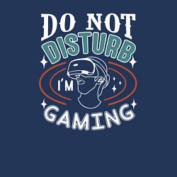 Свитшот хлопковый мужской Do not disturb im gaming, цвет: тёмно-синий — фото 2