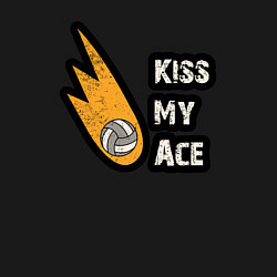 Свитшот хлопковый мужской Kiss my ace volleyball, цвет: черный — фото 2