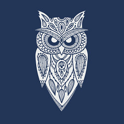 Свитшот хлопковый мужской Узорный филин, цвет: тёмно-синий — фото 2