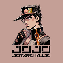 Свитшот хлопковый мужской Jotaro Kujo - Jojo ai art, цвет: пыльно-розовый — фото 2