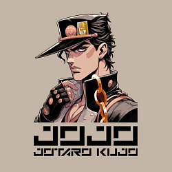 Свитшот хлопковый мужской Jotaro Kujo - Jojo ai art, цвет: миндальный — фото 2