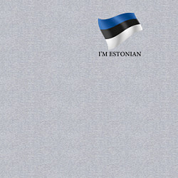 Свитшот хлопковый мужской Im Estonian - motto, цвет: меланж — фото 2