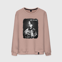 Свитшот хлопковый мужской Depeche Mode - Dave enjoy the silence, цвет: пыльно-розовый