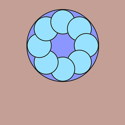 Мужской свитшот Круги пересеченные в круге / Пыльно-розовый – фото 3