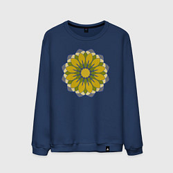 Мужской свитшот Мандала оливковых оттенков