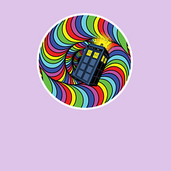 Свитшот хлопковый мужской Tardis colors, цвет: лаванда — фото 2