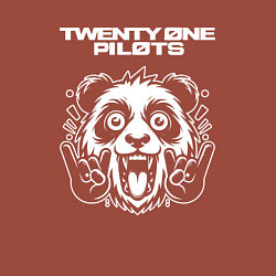 Свитшот хлопковый мужской Twenty One Pilots rock panda, цвет: кирпичный — фото 2