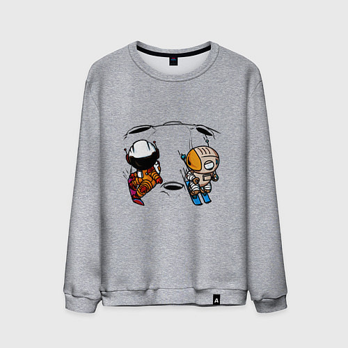 Мужской свитшот Лунная гонка / Меланж – фото 1