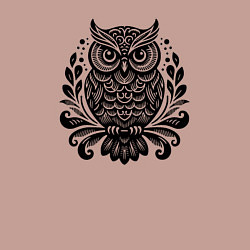 Свитшот хлопковый мужской Серьёзная сова, цвет: пыльно-розовый — фото 2