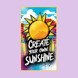 Свитшот хлопковый мужской Create your own sunshine, цвет: лаванда — фото 2