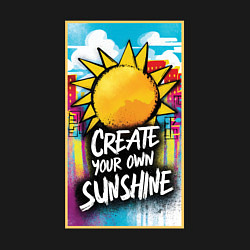 Свитшот хлопковый мужской Create your own sunshine, цвет: черный — фото 2