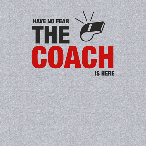 Мужской свитшот Не волнуйся тренер здесь / Меланж – фото 3