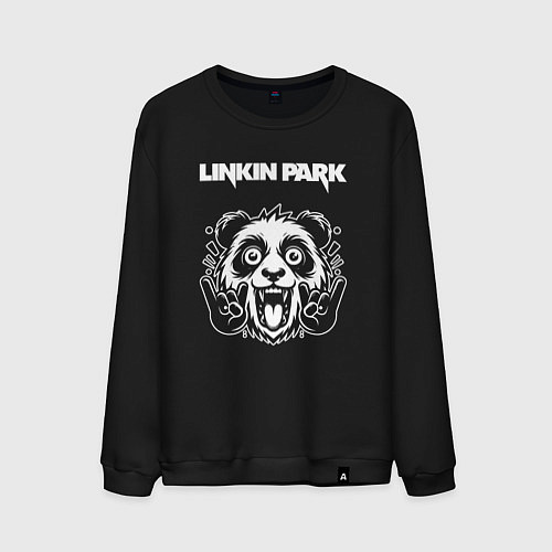 Мужской свитшот Linkin Park rock panda / Черный – фото 1