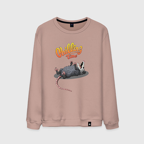 Мужской свитшот Possum / Пыльно-розовый – фото 1