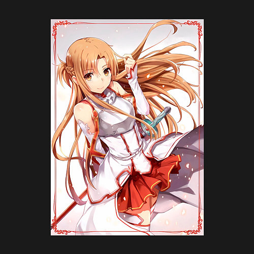 Мужской свитшот Асуна Юки мечница / Черный – фото 3