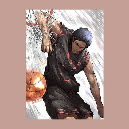 Мужской свитшот Баскетбол Куроко Дайки Аоминэ / Пыльно-розовый – фото 3