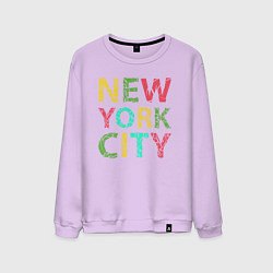 Свитшот хлопковый мужской New York city colors, цвет: лаванда