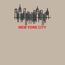 Свитшот хлопковый мужской New York United States, цвет: миндальный — фото 2