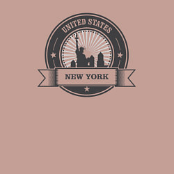 Свитшот хлопковый мужской United States New York, цвет: пыльно-розовый — фото 2