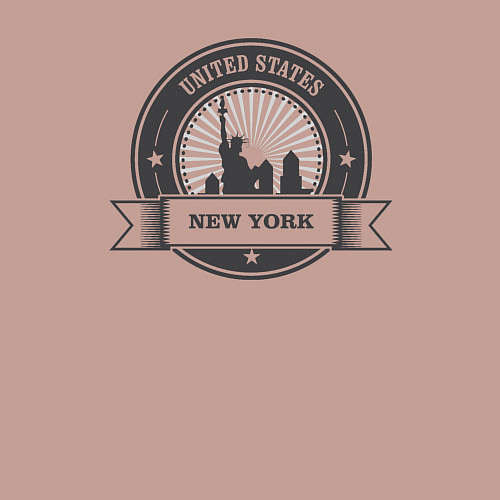 Мужской свитшот United States New York / Пыльно-розовый – фото 3