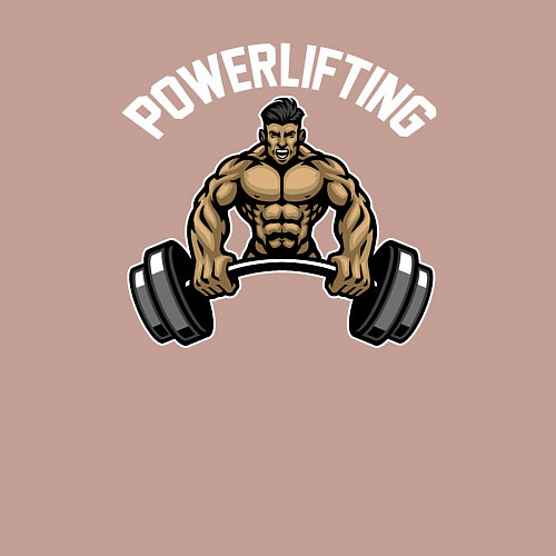 Мужской свитшот Powerlifting gym / Пыльно-розовый – фото 3