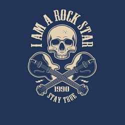 Свитшот хлопковый мужской I am a rock star, цвет: тёмно-синий — фото 2