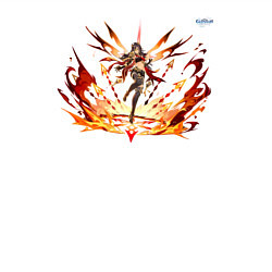 Свитшот хлопковый мужской Дэхья из Геншин Импакт, цвет: белый — фото 2