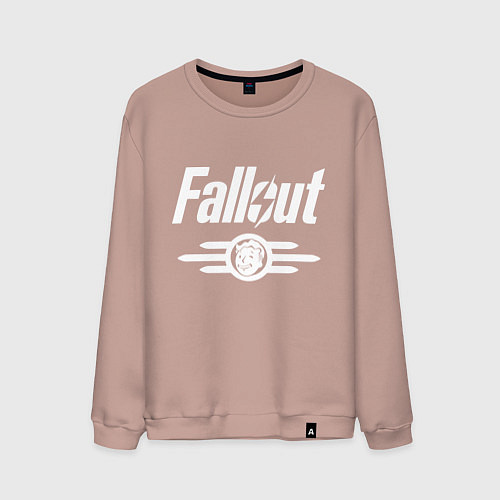 Мужской свитшот Fallout - vault 33 / Пыльно-розовый – фото 1