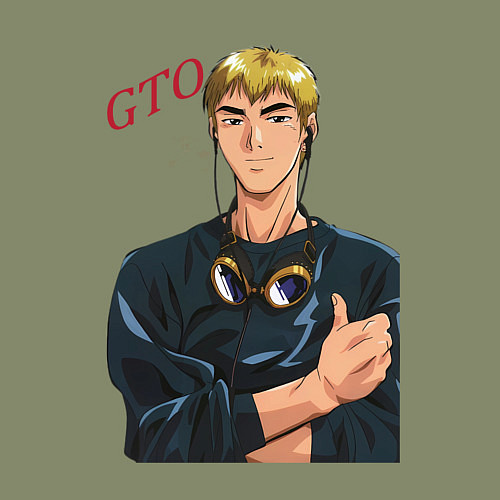 Мужской свитшот Эйкити Онидзука учитель / Авокадо – фото 3