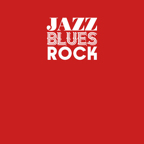 Мужской свитшот Джаз блюз рок надпись / Красный – фото 3