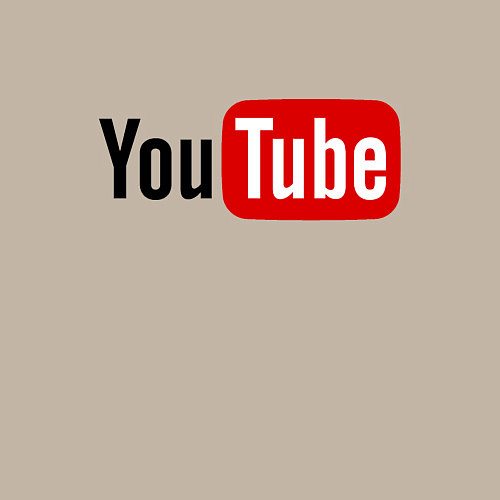 Мужской свитшот You tube logo / Миндальный – фото 3