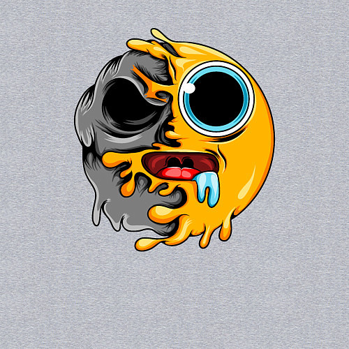 Мужской свитшот Smile mood / Меланж – фото 3