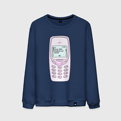 Свитшот хлопковый мужской Error 404 nokia, цвет: тёмно-синий