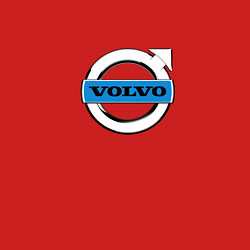 Свитшот хлопковый мужской Volvo logo, цвет: красный — фото 2