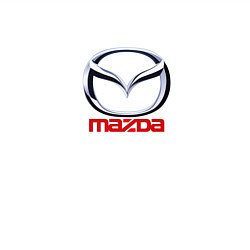 Свитшот хлопковый мужской Mazda logo, цвет: белый — фото 2