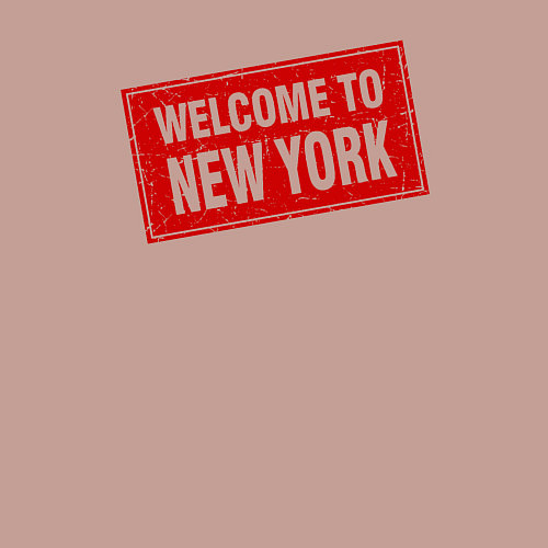 Мужской свитшот Welcome to New York / Пыльно-розовый – фото 3